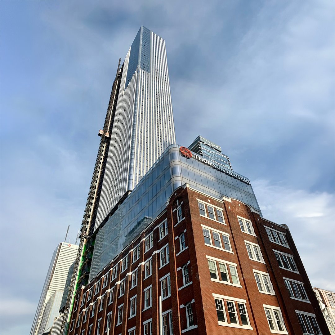 commercial renovation of high rise building using high performance windows
